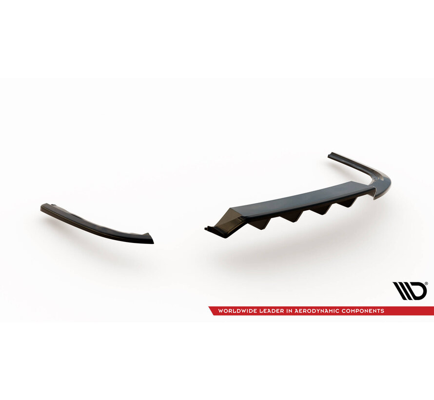 Maxton Design Central Rear Splitter (with vertical bars) Volkswagen Passat R-Line B8