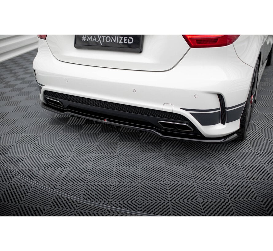 Maxton Design Central Rear Splitter (with vertical bars) Mercedes-Benz A45 AMG W176