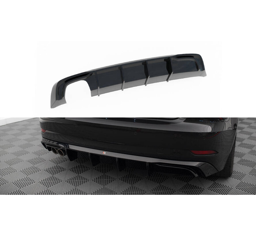 Maxton Design Rear Valance Audi A3 Sportback 8V Facelift (Version with double exhaust tip)