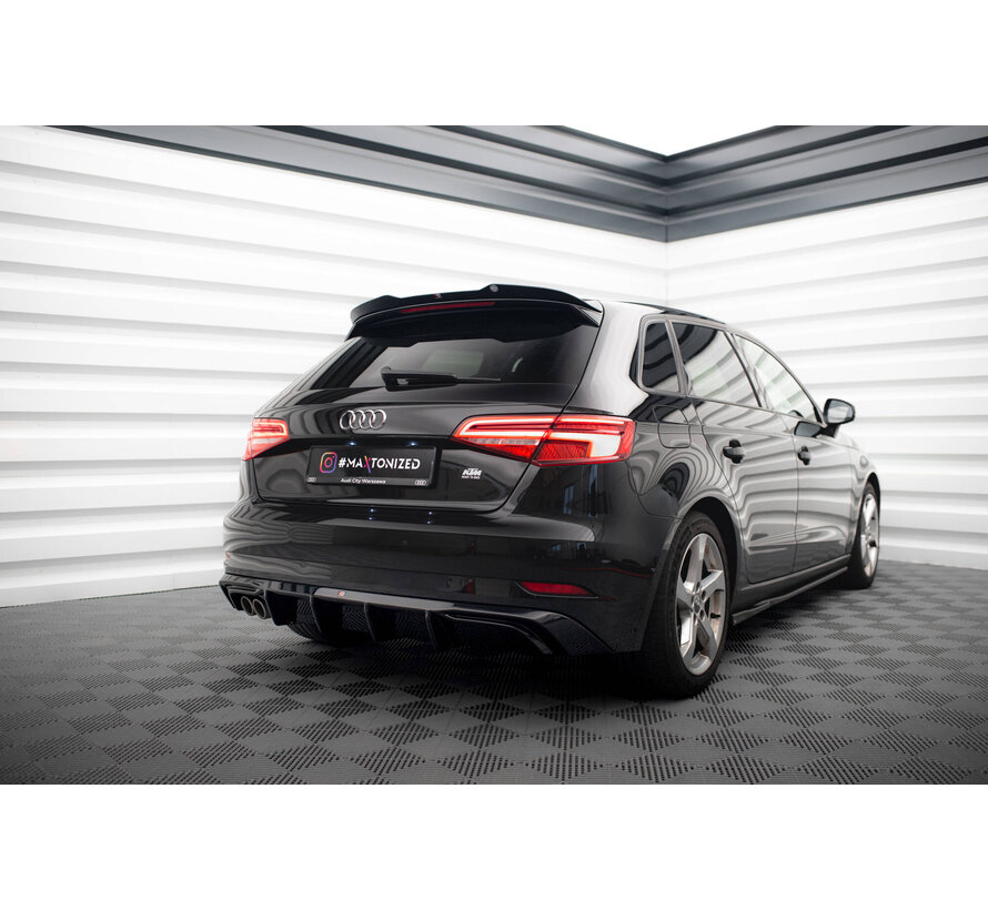 Maxton Design Rear Valance Audi A3 Sportback 8V Facelift (Version with double exhaust tip)