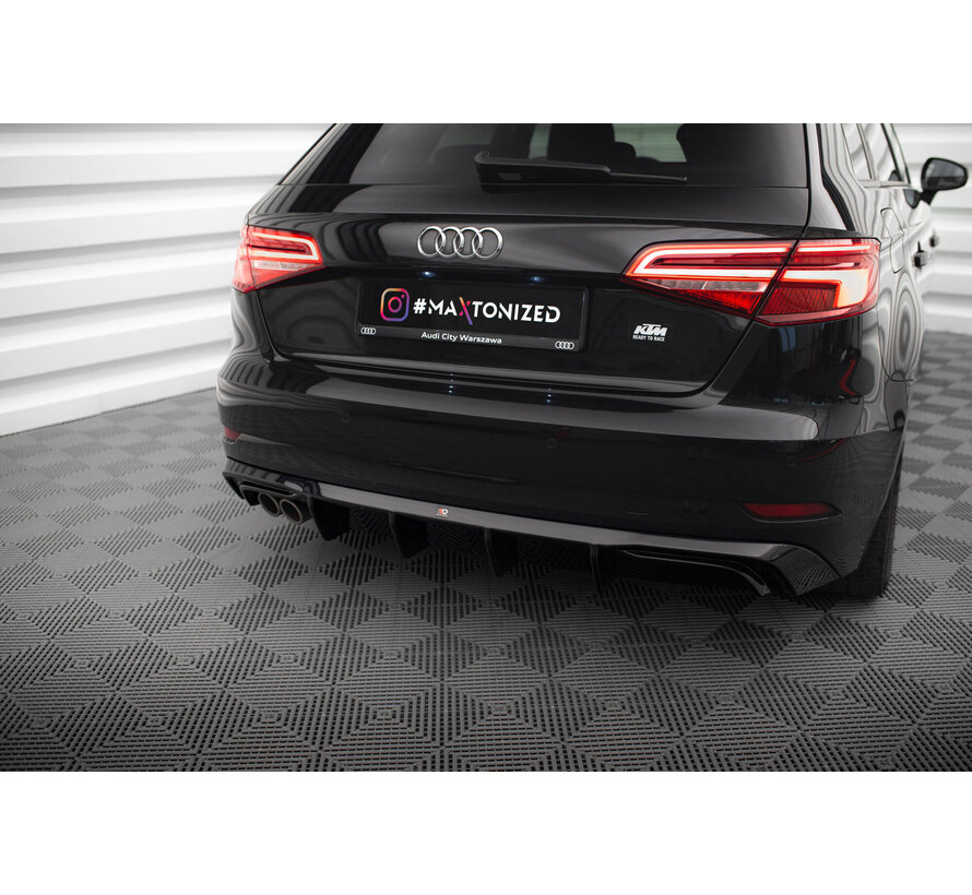 Maxton Design Rear Valance Audi A3 Sportback 8V Facelift (Version with double exhaust tip)