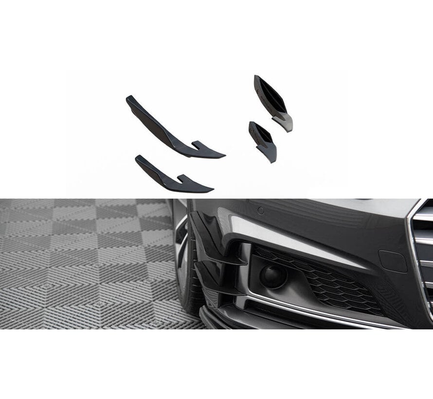 Maxton Design Front Bumper Wings (Canards) Audi S5 / A5 S-Line Coupe / Sportback F5