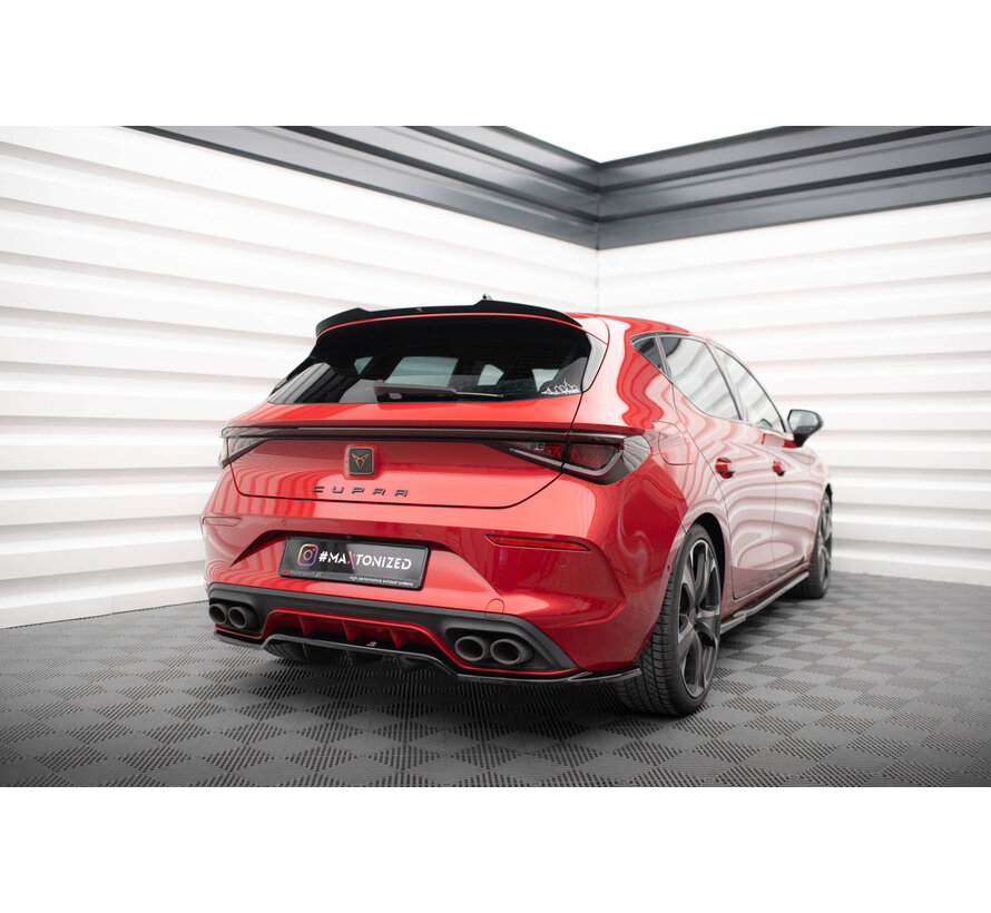 Maxton Design Central Rear Splitter (with vertical bars) Cupra Leon Hatchback Mk1