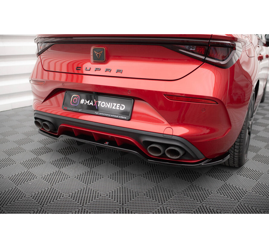 Maxton Design Central Rear Splitter (with vertical bars) Cupra Leon Hatchback Mk1