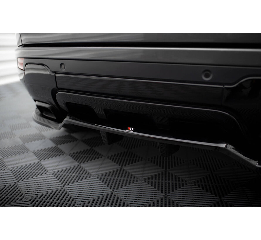 Maxton Design Central Rear Splitter (with vertical bars) Land Rover Range Rover Evoque Mk1 Facelift