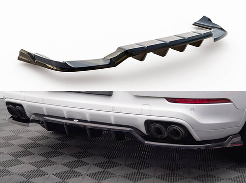 Maxton Design Maxton Design Central Rear Splitter (with vertical bars) Porsche Cayenne Coupe Mk3