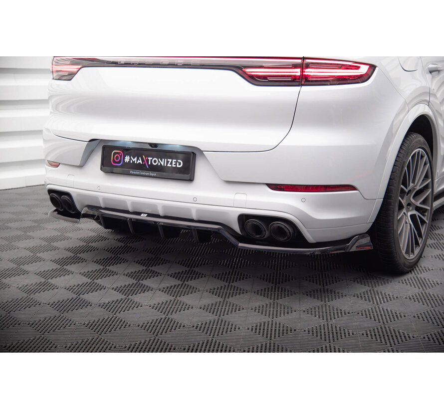 Maxton Design Central Rear Splitter (with vertical bars) Porsche Cayenne Coupe Mk3