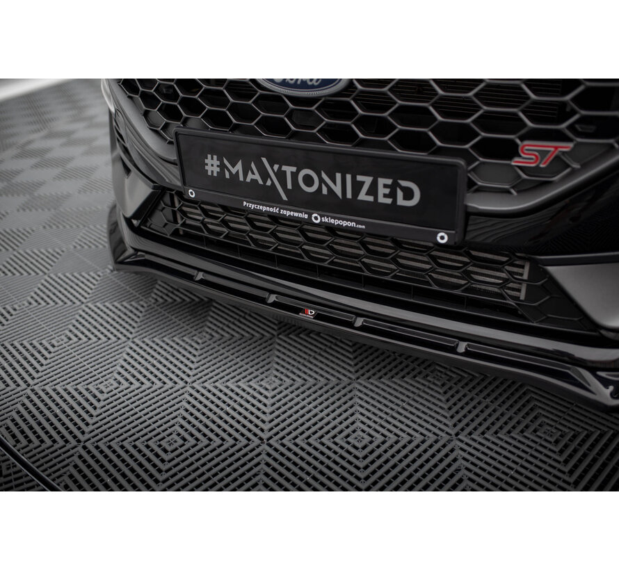 Maxton Design Front Splitter V.4 + Flaps Ford Fiesta ST Mk8 Facelift