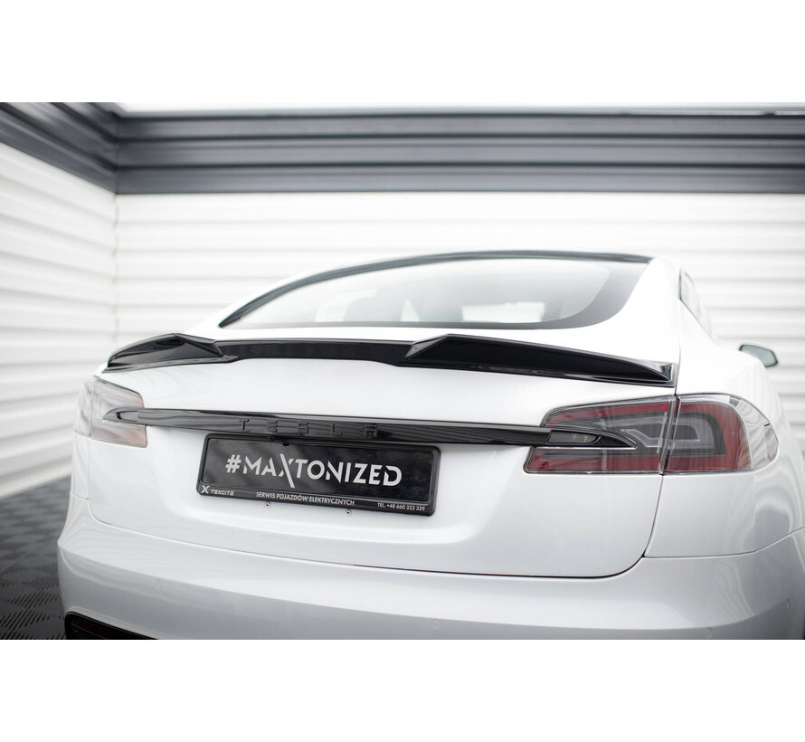 Maxton Design Spoiler Cap 3D Tesla Model S Plaid Mk1 Facelift