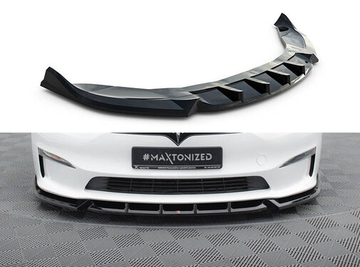 Maxton Design Maxton Design Front Splitter V.1 Tesla Model S Plaid Mk1 Facelift