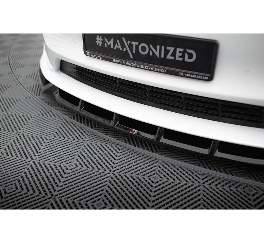 Maxton Design Front Splitter V.1 Tesla Model S Plaid Mk1 Facelift