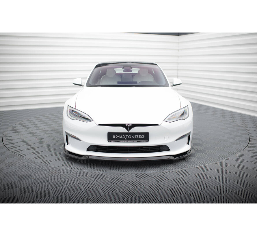 Maxton Design Front Splitter V.2 Tesla Model S Plaid Mk1 Facelift