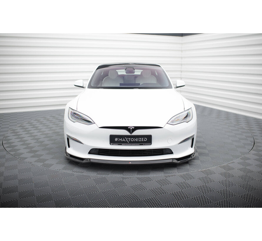 Maxton Design Front Splitter V.2 Tesla Model S Plaid Mk1 Facelift