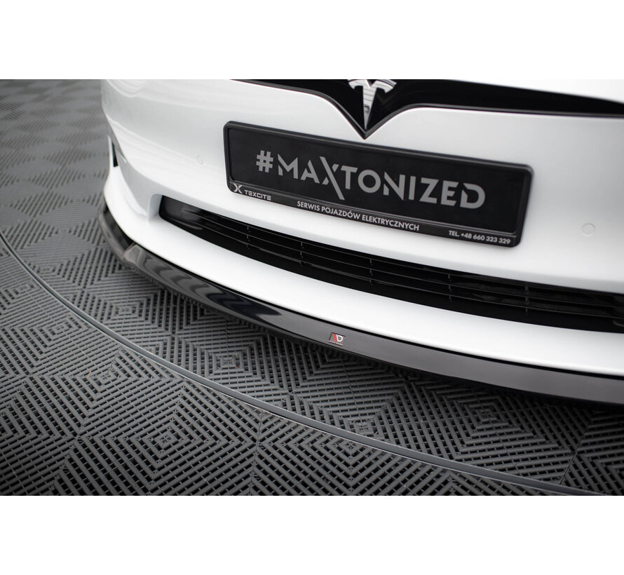 Maxton Design Front Splitter V.2 Tesla Model S Plaid Mk1 Facelift