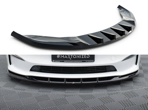 Maxton Design Maxton Design Front Splitter V.3 Tesla Model S Plaid Mk1 Facelift