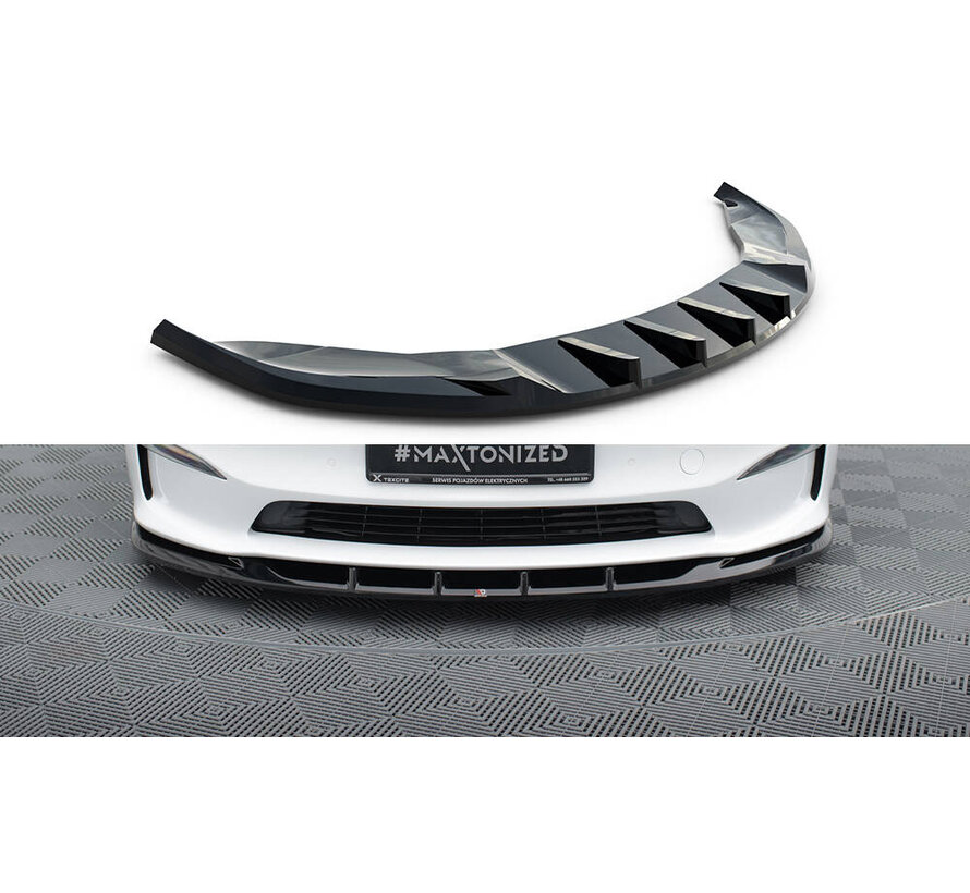 Maxton Design Front Splitter V.3 Tesla Model S Plaid Mk1 Facelift