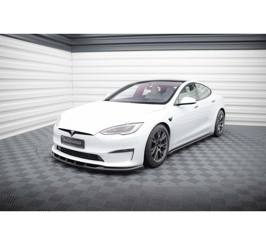 Maxton Design Front Splitter V.3 Tesla Model S Plaid Mk1 Facelift