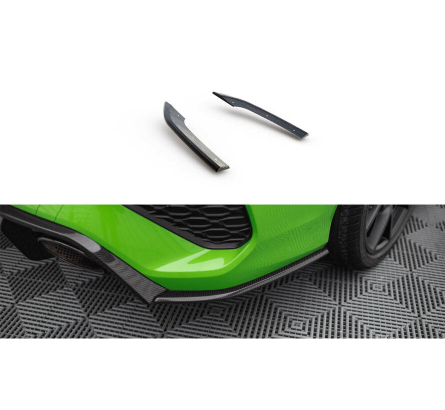 Maxton Design Prepreg Carbon Fiber Rear Side Splitters V.2 Audi RS3 Sedan 8Y