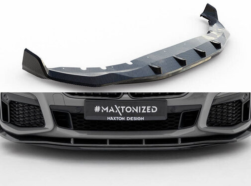 Maxton Design Maxton Design Prepreg Carbon Fiber Front Splitter + ABS Splitter BMW 7 M-Pack G11 Facelift