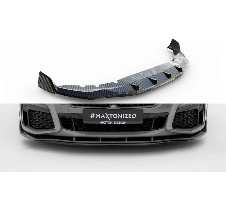 Maxton Design Prepreg Carbon Fiber Front Splitter + ABS Splitter BMW 7 M-Pack G11 Facelift