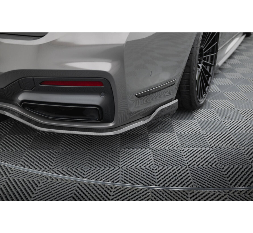 Maxton Design Prepreg Carbon Fiber Rear Splitter BMW 7 M-Pack G11 / G12 Facelift