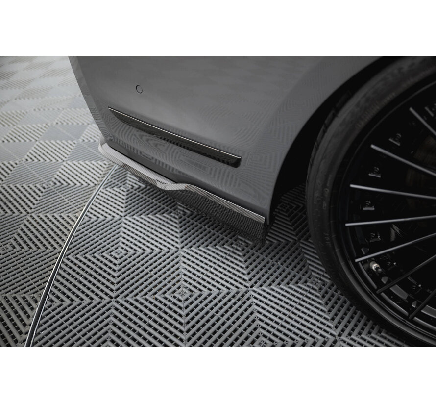 Maxton Design Prepreg Carbon Fiber Rear Splitter BMW 7 M-Pack G11 / G12 Facelift