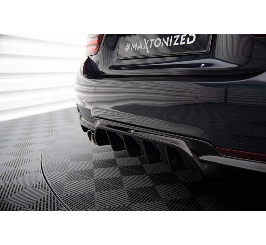 Maxton Design Rear Valance BMW 4 Coupe / Gran Coupe / Cabrio M-Pack F32 / F36 / F33 (Version with exhaust on one side)