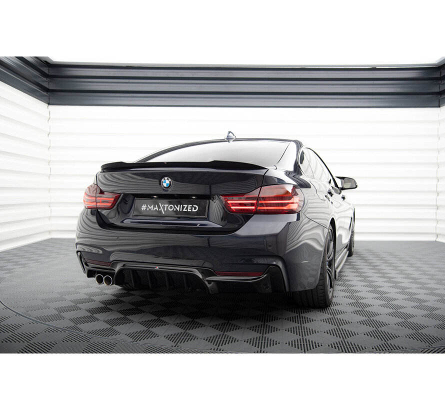 Maxton Design Rear Valance BMW 4 Coupe / Gran Coupe / Cabrio M-Pack F32 / F36 / F33 (Version with exhaust on one side)