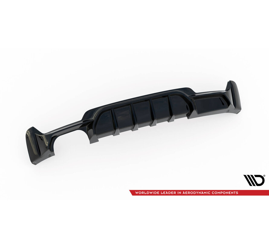 Maxton Design Rear Valance BMW 4 Coupe / Gran Coupe / Cabrio M-Pack F32 / F36 / F33 (Version with exhaust on one side)