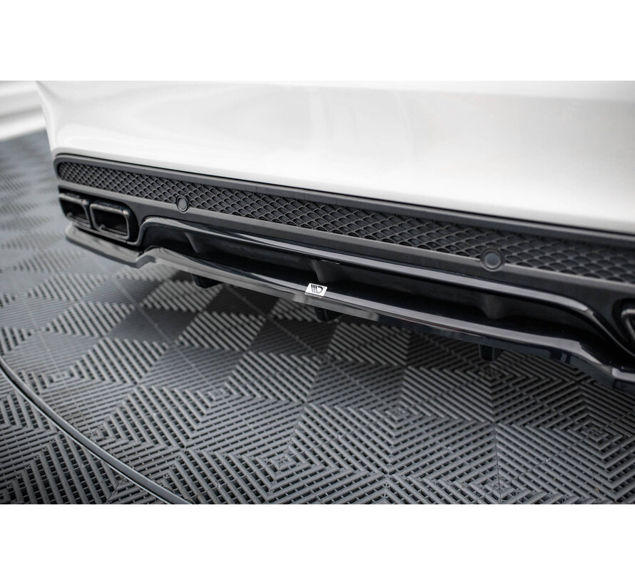 Maxton Design Rear Splitter (with vertical bars) Mercedes-AMG C63 Sedan / Estate W205 / S205