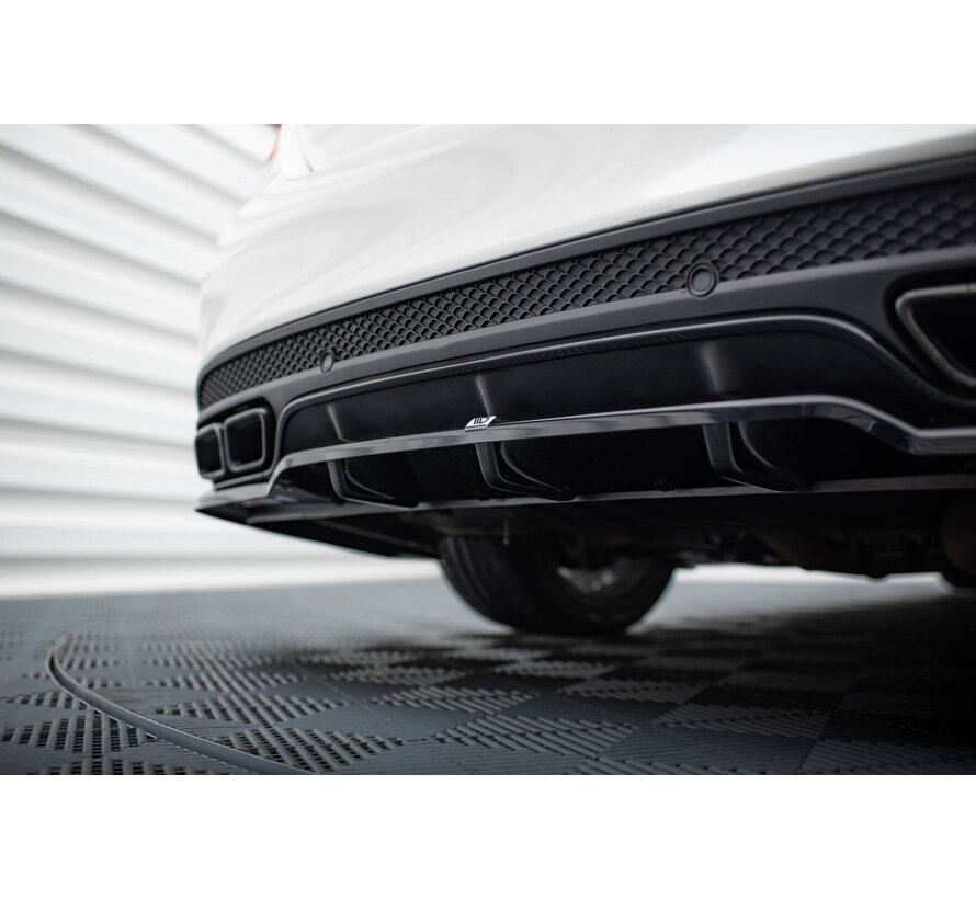 Maxton Design Rear Splitter (with vertical bars) Mercedes-AMG C63 Sedan / Estate W205 / S205