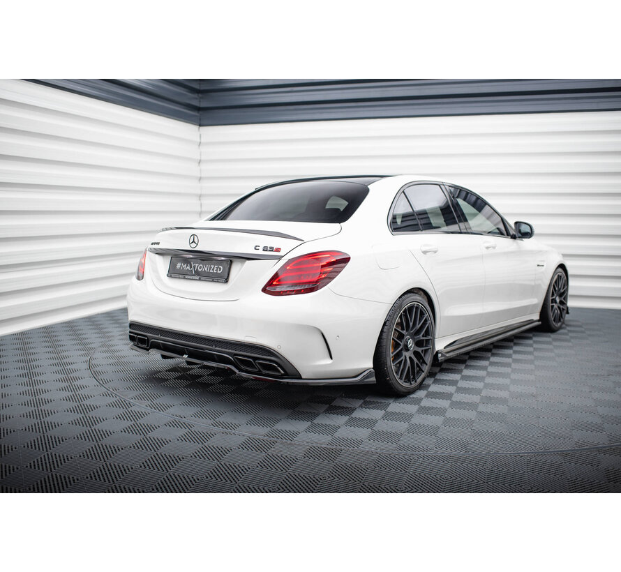 Maxton Design Rear Splitter (with vertical bars) Mercedes-AMG C63 Sedan / Estate W205 / S205