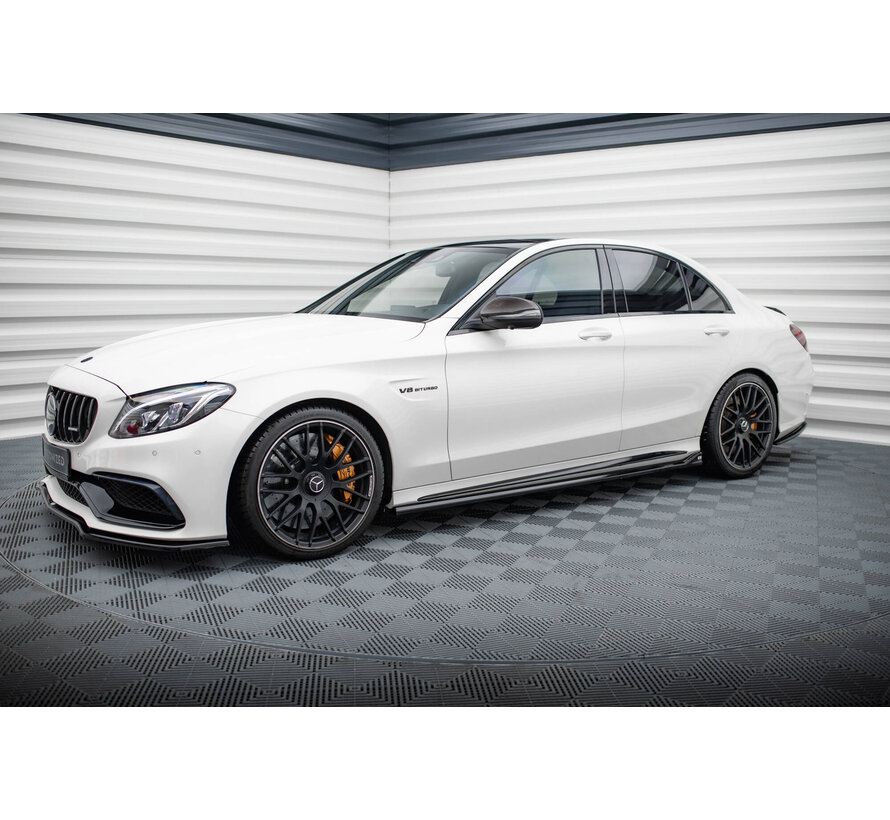 Maxton Design Side Skirts Diffusers V.2 Mercedes-AMG C63 Sedan / Estate W205 / S205