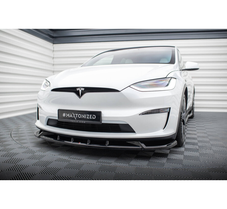 Maxton Design Front Splitter V.2 Tesla Model X Mk1 Facelift