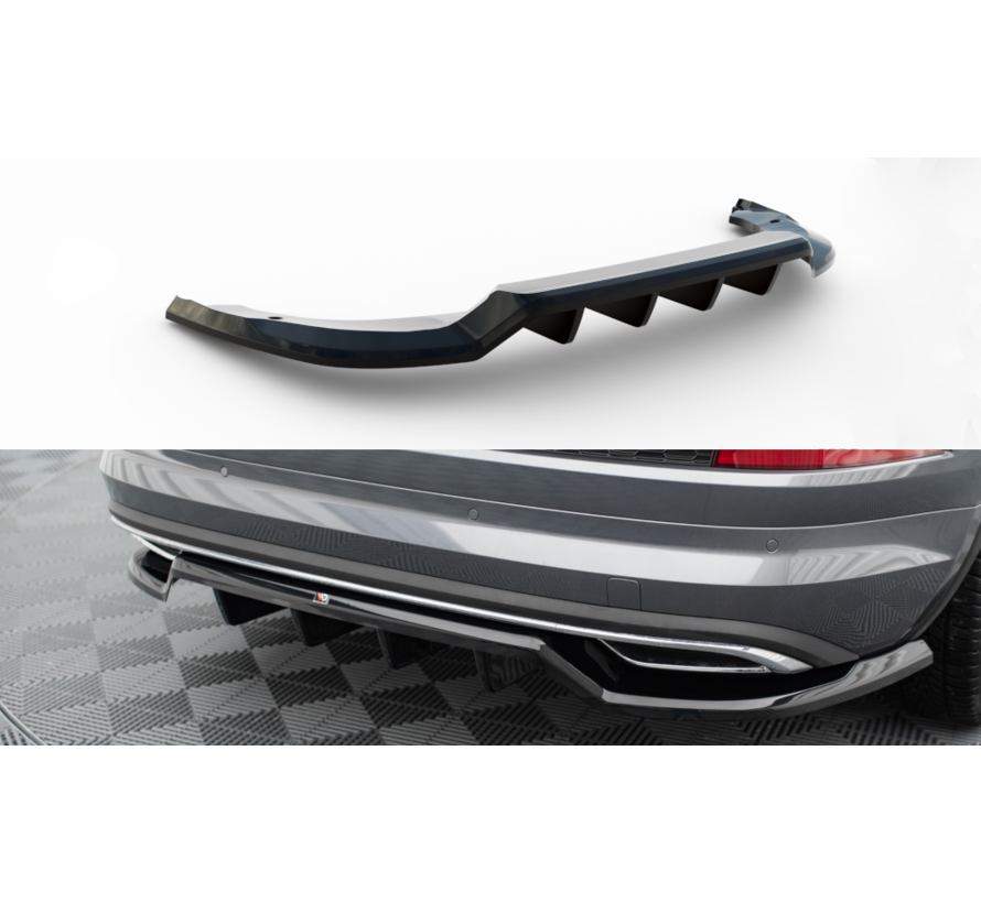 Maxton Design Rear Splitter (with vertical bars) Skoda Kodiaq Sportline Mk1 Facelift