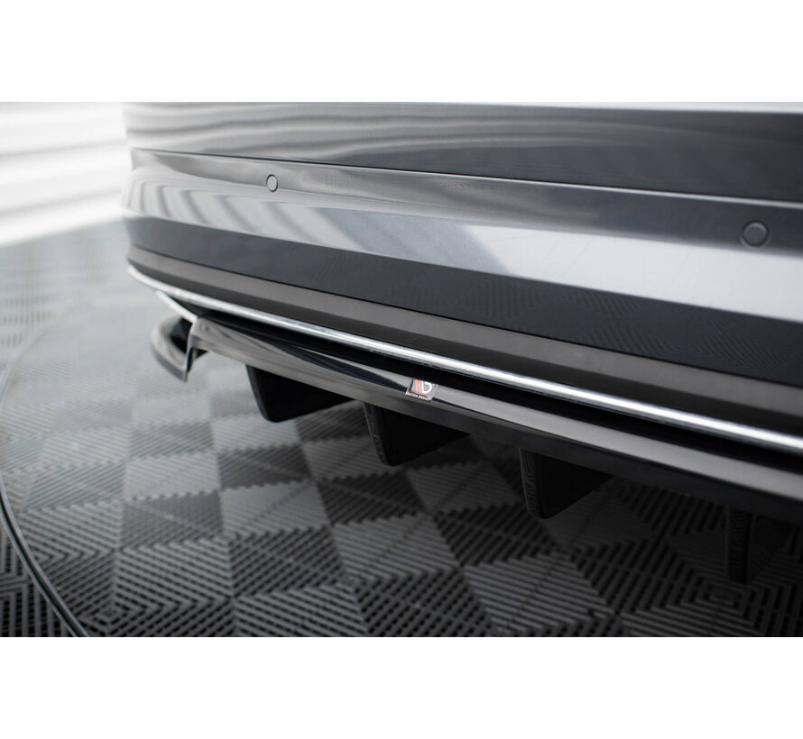 Maxton Design Rear Splitter (with vertical bars) Skoda Kodiaq Sportline Mk1 Facelift