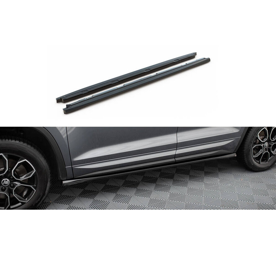 Maxton Design Side Skirts Diffusers Skoda Kodiaq Sportline Mk1 Facelift