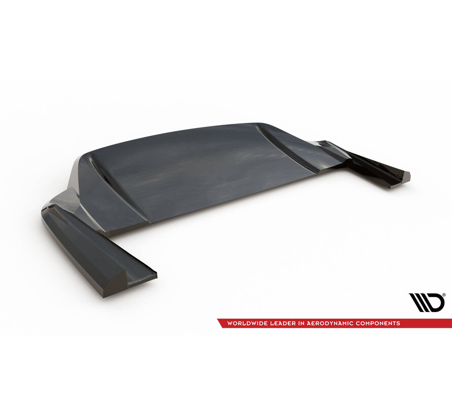 Maxton Design Rear Splitter (with vertical bars) Porsche Taycan / Taycan 4 / Taycan 4S / Taycan GTS Mk1