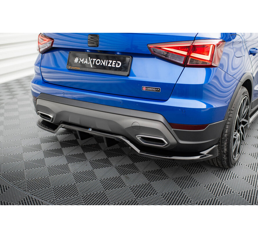 Maxton Design Rear Splitter (with vertical bars) Seat Arona FR Mk1 Facelift