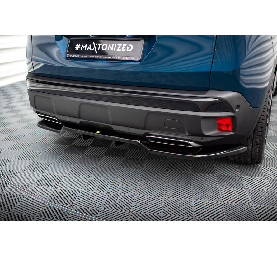 Maxton Design Rear Splitter (with vertical bars) Peugeot 3008 GT-Line Mk2 Facelift