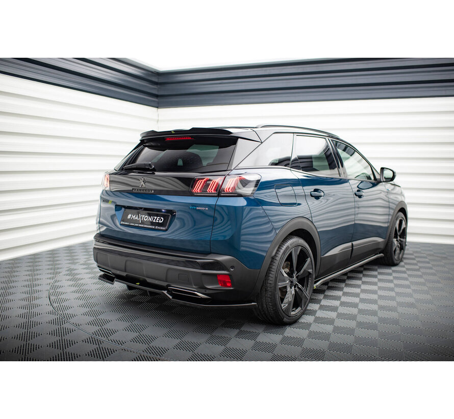Maxton Design Rear Splitter (with vertical bars) Peugeot 3008 GT-Line Mk2 Facelift