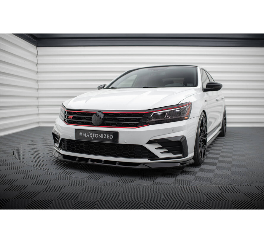 Maxton Design Front Splitter V.2 Volkswagen Passat GT B8 Facelift USA