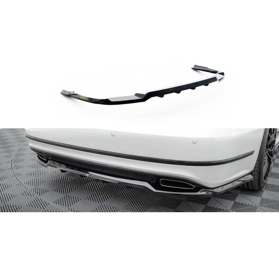 Maxton Design Rear Splitter (with vertical bars) Volkswagen Passat GT B8 Facelift USA