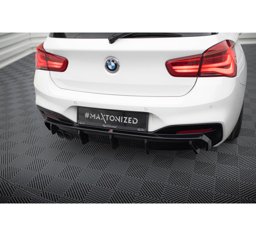 Maxton Design Rear Valance V.3 passend voor BMW 1 M-Pack F20 Facelift (Single side dual exhaust version)
