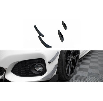 Maxton Design Maxton Design Front Bumper Wings (Canards) BMW 1 M-Pack / M140i F20 Facelift
