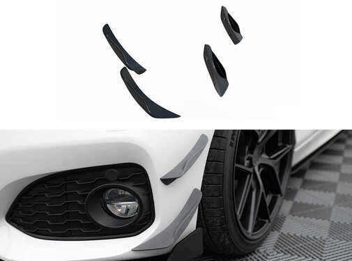 Maxton Design Maxton Design Front Bumper Wings (Canards) BMW 1 M-Pack / M140i F20 Facelift