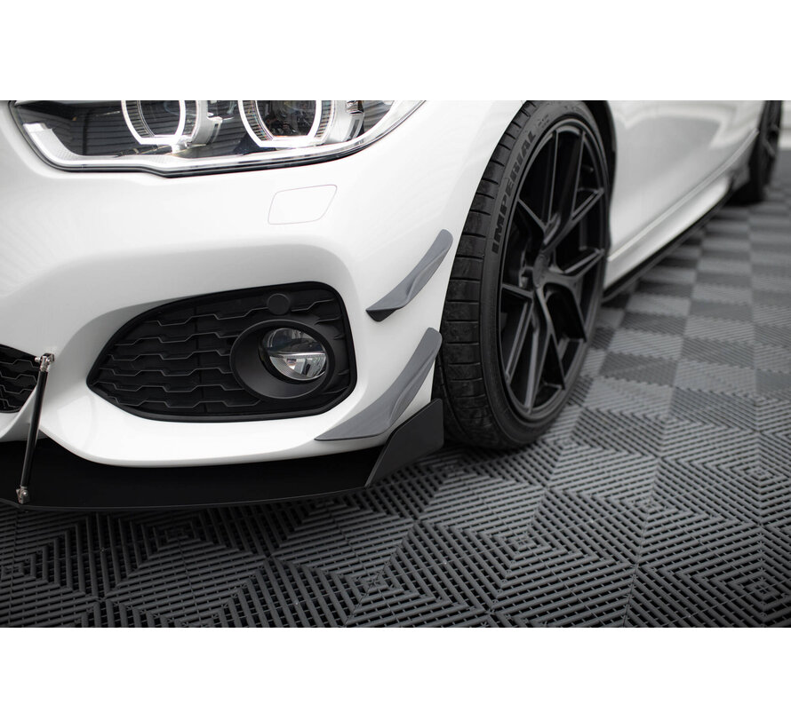 Maxton Design Front Bumper Wings (Canards) BMW 1 M-Pack / M140i F20 Facelift