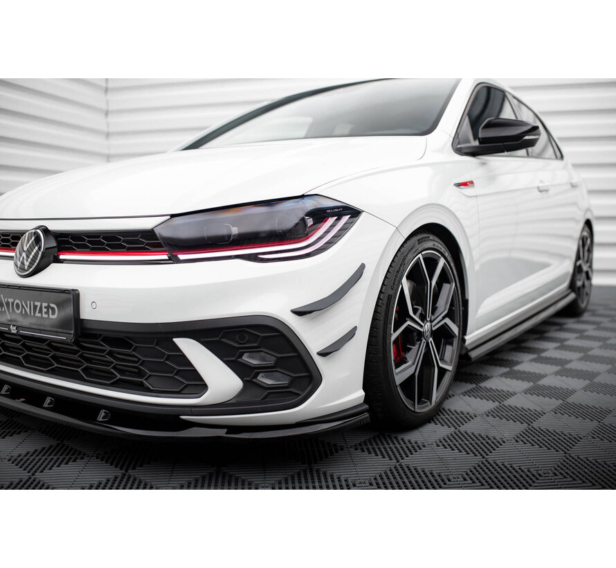 Maxton Design Front Bumper Wings (Canards) Volkswagen Polo GTI Mk6 Facelift