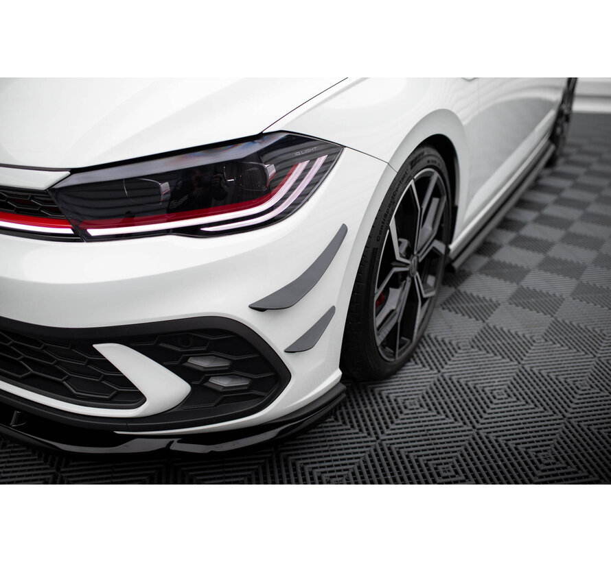Maxton Design Front Bumper Wings (Canards) Volkswagen Polo GTI Mk6 Facelift
