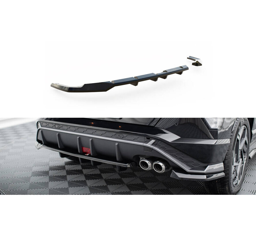 Maxton Design Rear Splitter (with vertical bars) Hyundai Kona N-Line Mk2